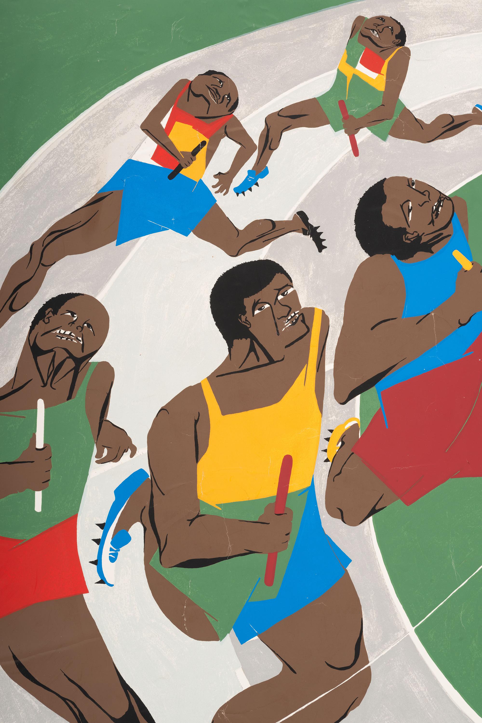 LAWRENCE, Jacob (1917-2000), artist. Olympische Spiele München . 1971.