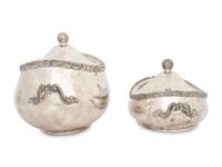 Two American Silver Covered Serving Dishes