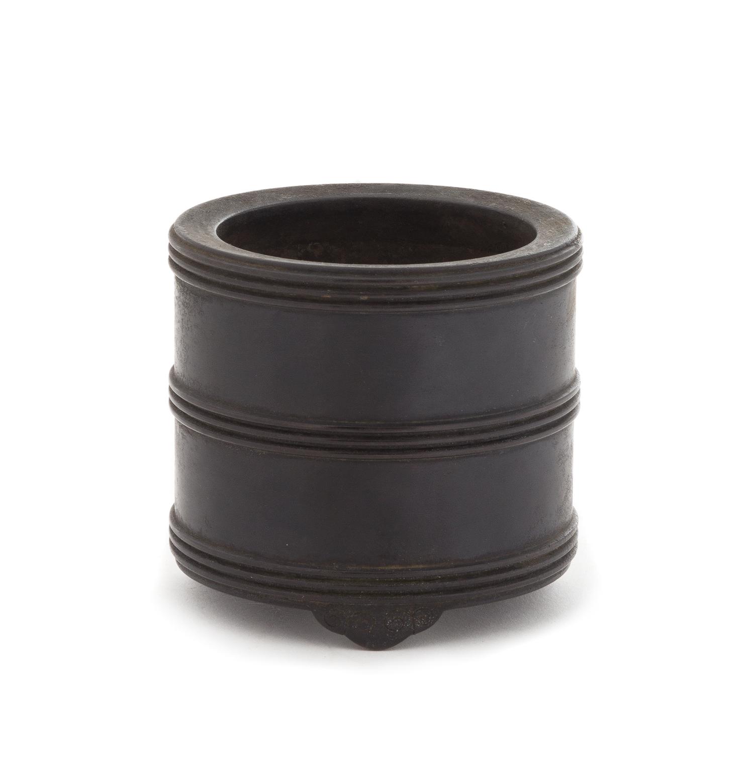 A Chinese Bronze Censer Height 3 1/2 inches.