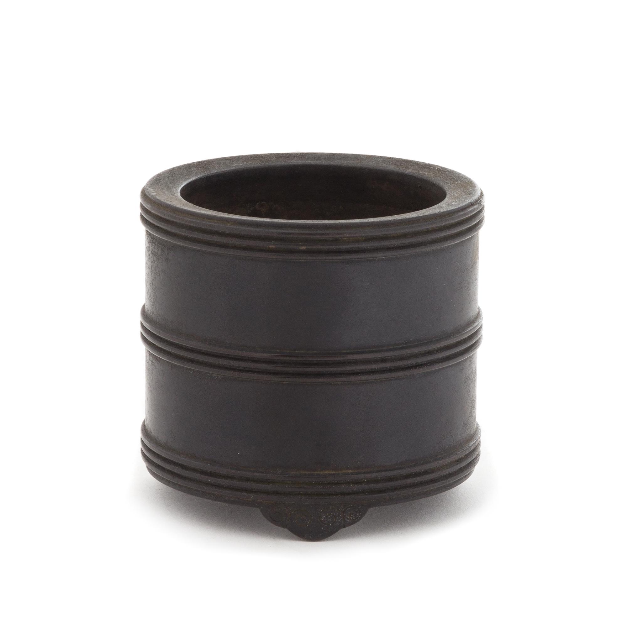 A Chinese Bronze Censer Height 3 1/2 inches.