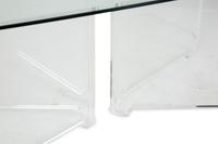 A Modern Lucite Pedestal and Glass Top Dining Table — CIRCA 1980