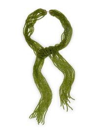 PERIDOT BEAD SCARF STYLE NECKLACE