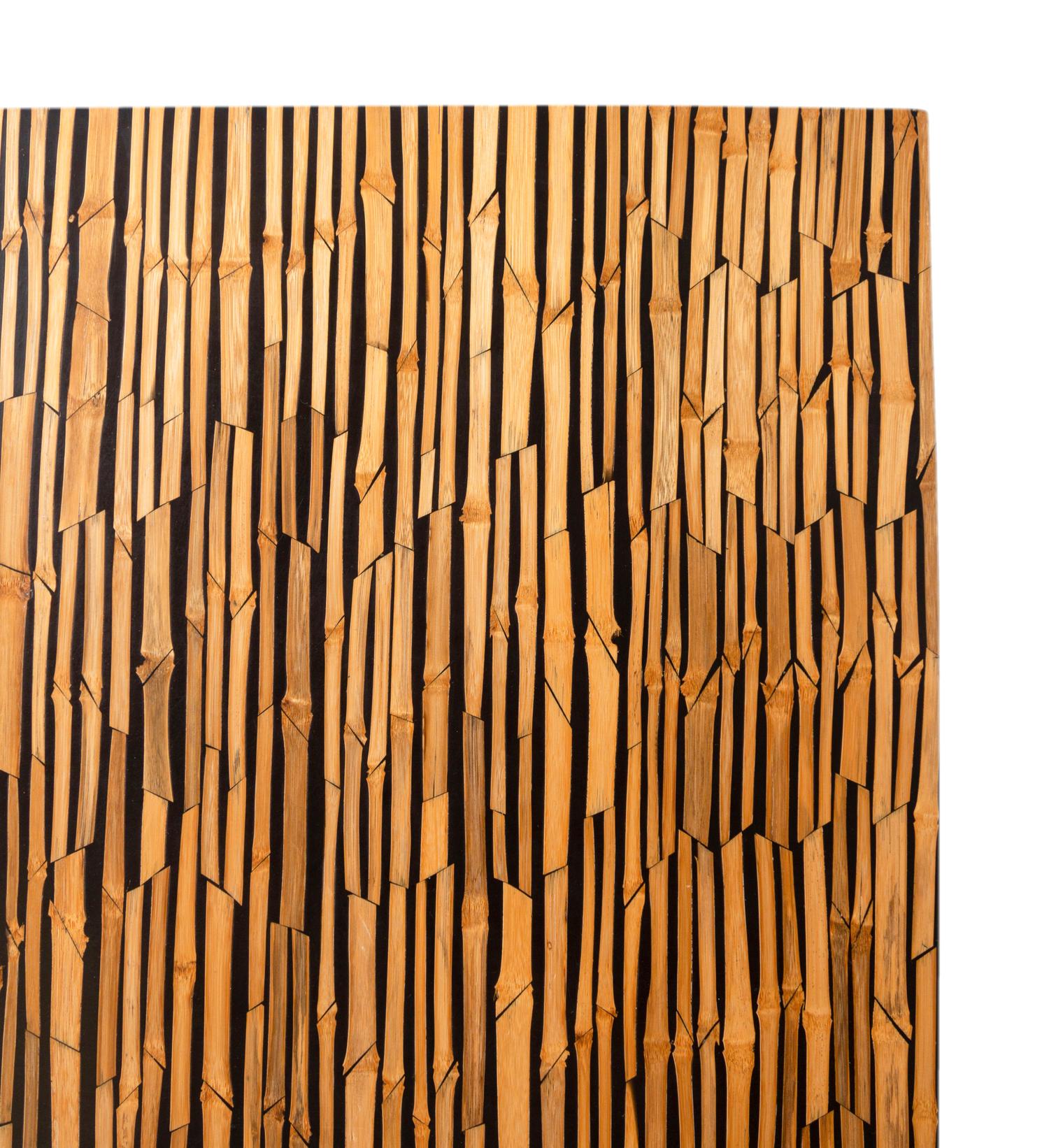 An R and Y Agousti Bamboo and Resin Veneered Dining Table