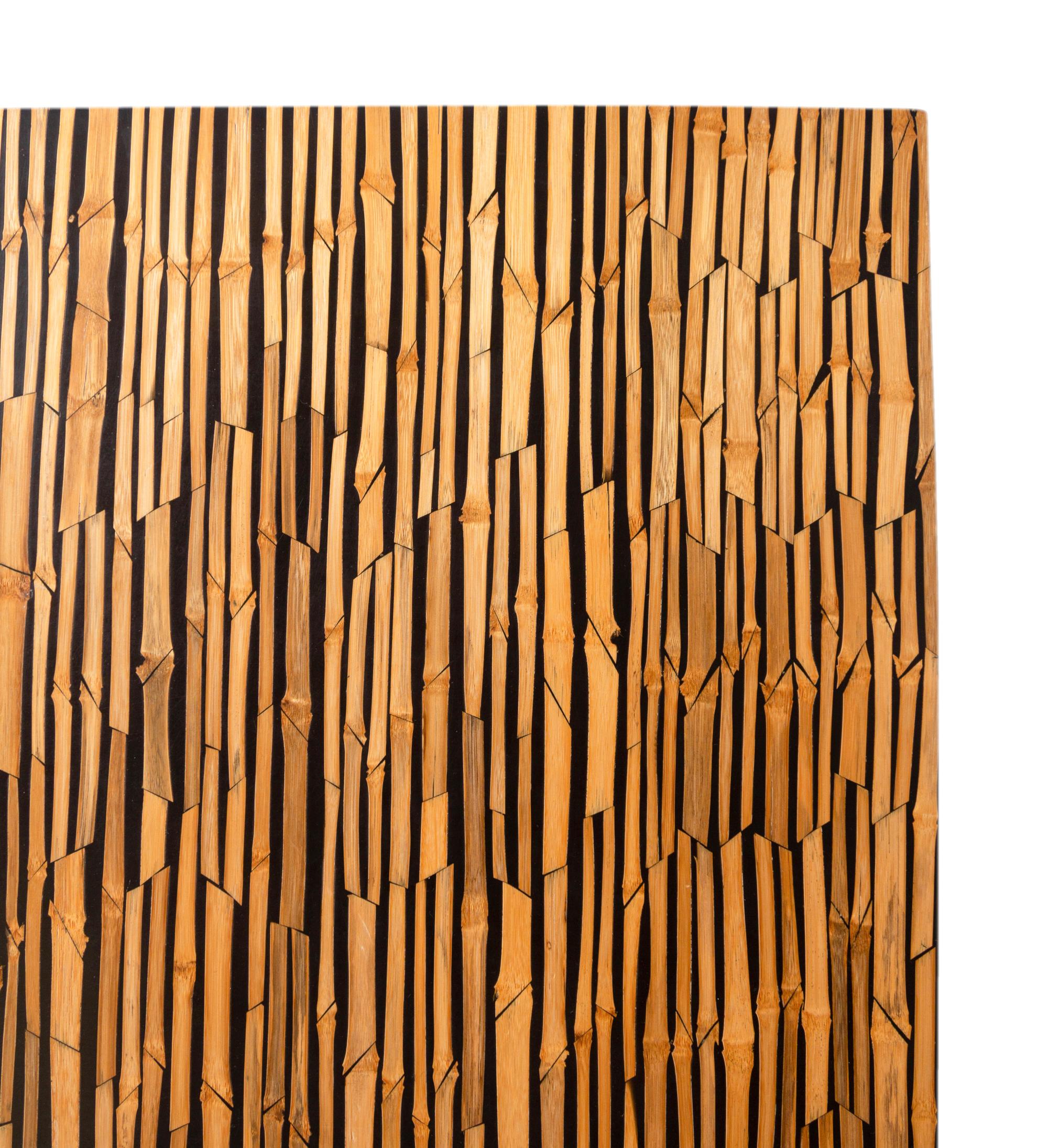 An R and Y Agousti Bamboo and Resin Veneered Dining Table