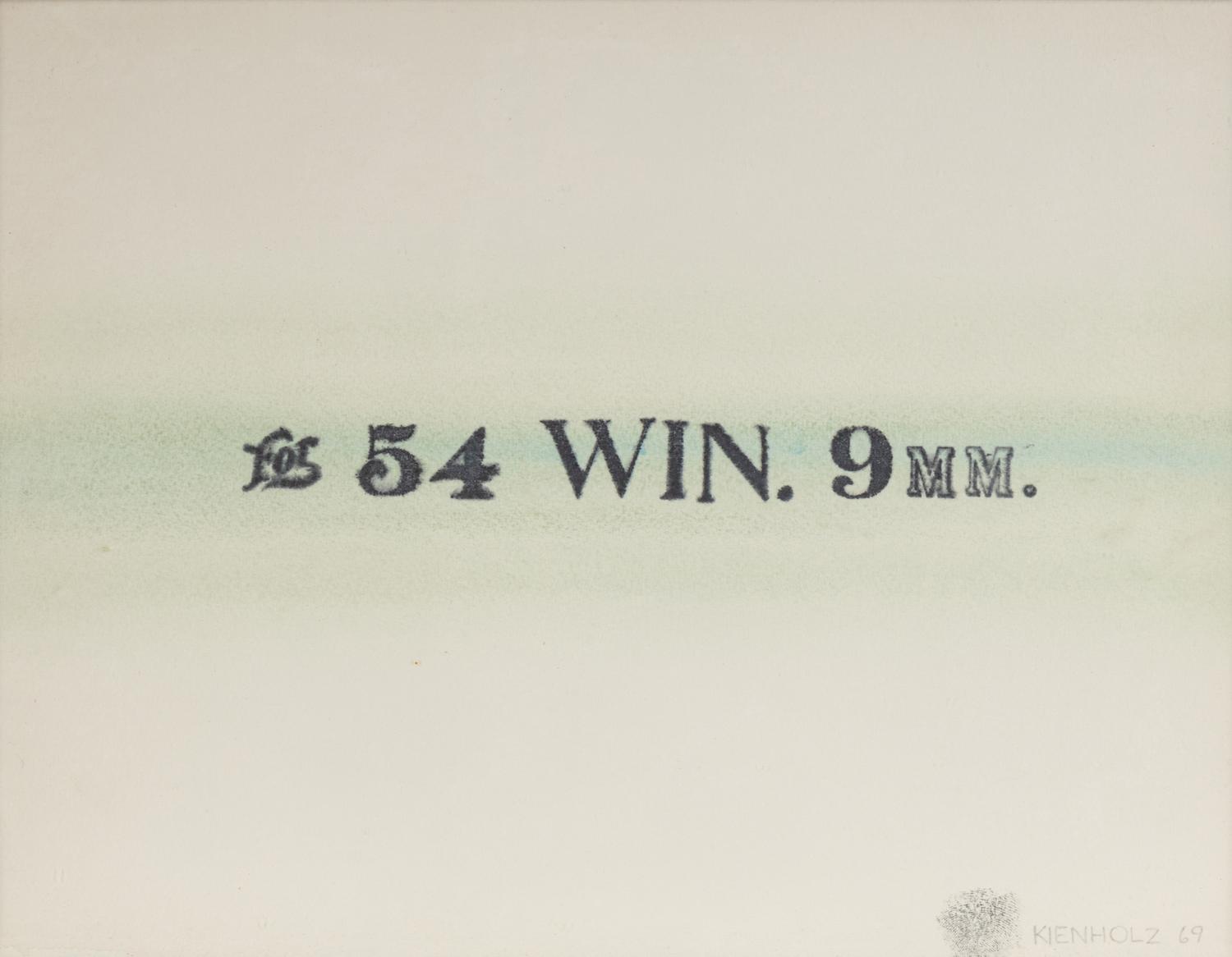 For 54 WIN. 9MM. , 1969