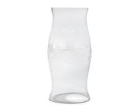 An Uncolored Glass Hurricane Globe Etched With American Eagle And Stars