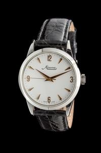 A Stainless Steel Time Zone Limited Watch Year 2000 Wristwatch, Minerva,
