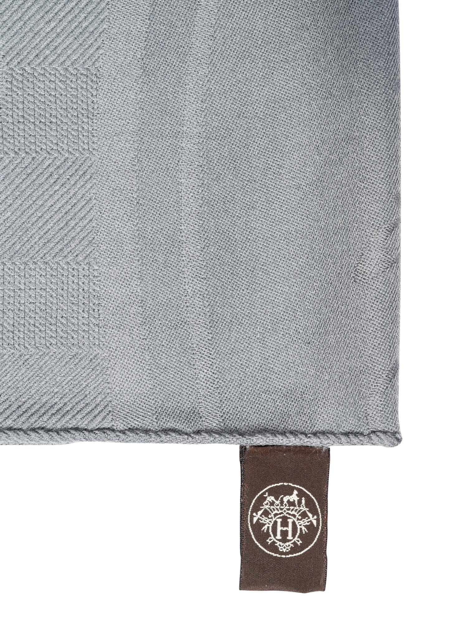 Hermès Cashmere/Silk Scarf with Fringe