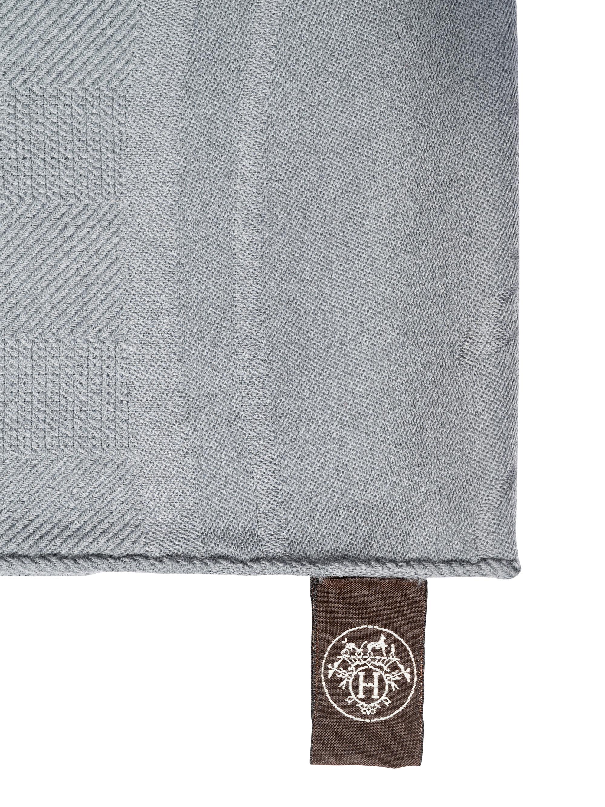 Hermès Cashmere/Silk Scarf with Fringe