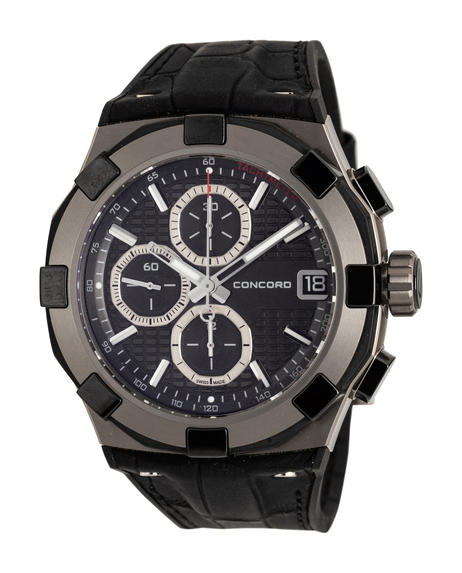 CONCORD, REF. 01.6.40.1081 TITANIUM AND CERAMIC 'C1' CHRONOGRAPH WATCH