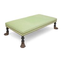 A Regency Style Parcel-Gilt Ottoman