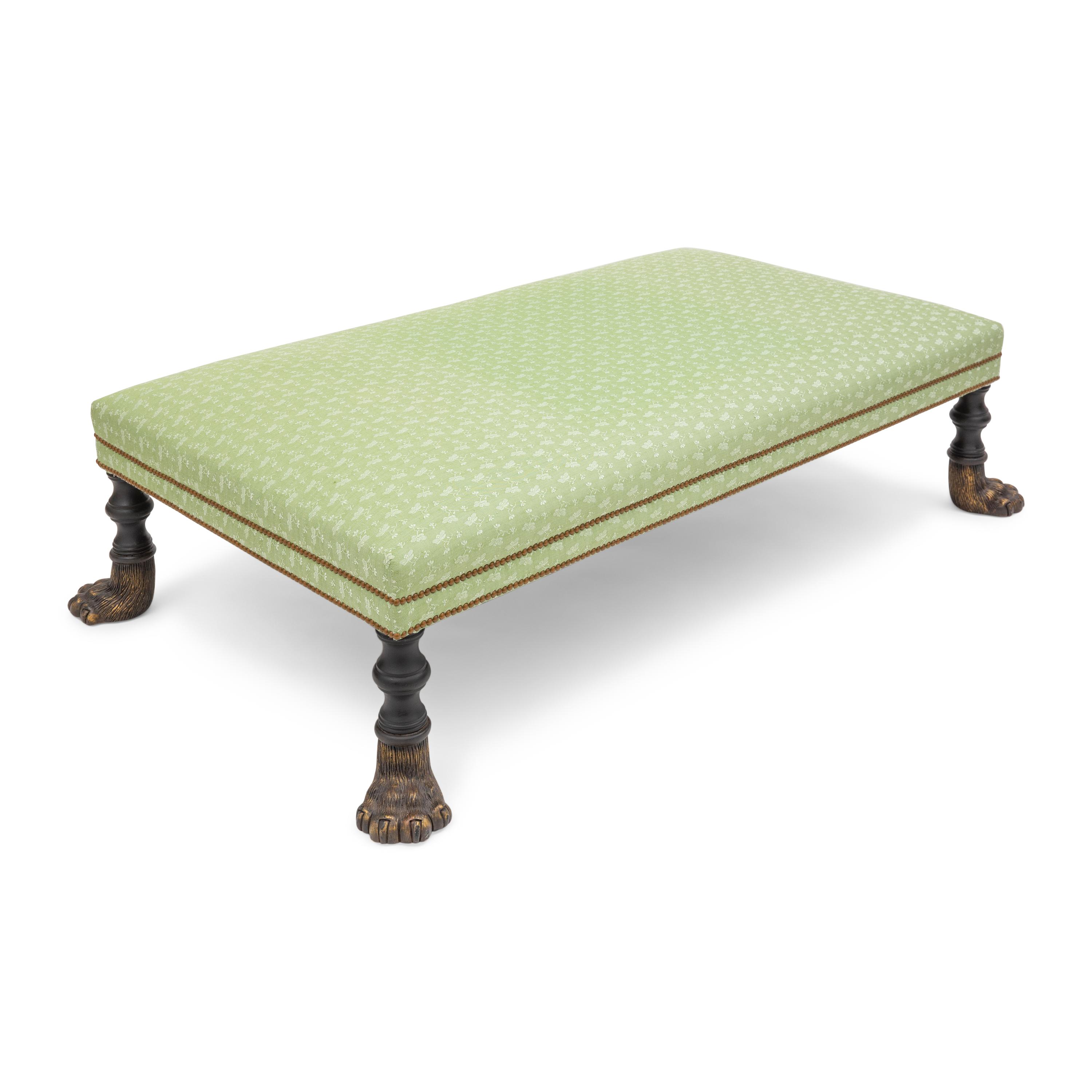 A Regency Style Parcel-Gilt Ottoman