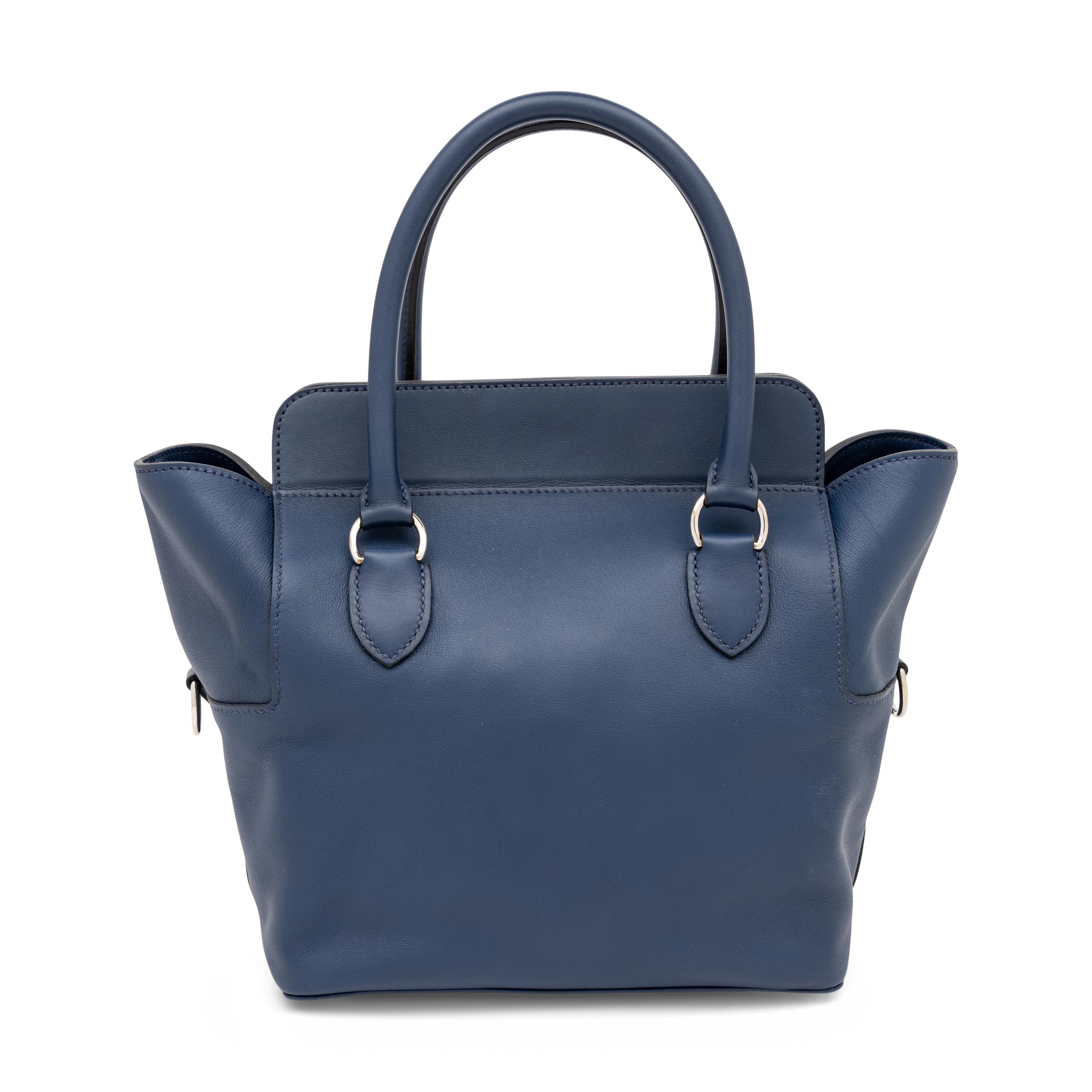 Hermès, Toolbox 20 Bag in Bleu Saphir Swift