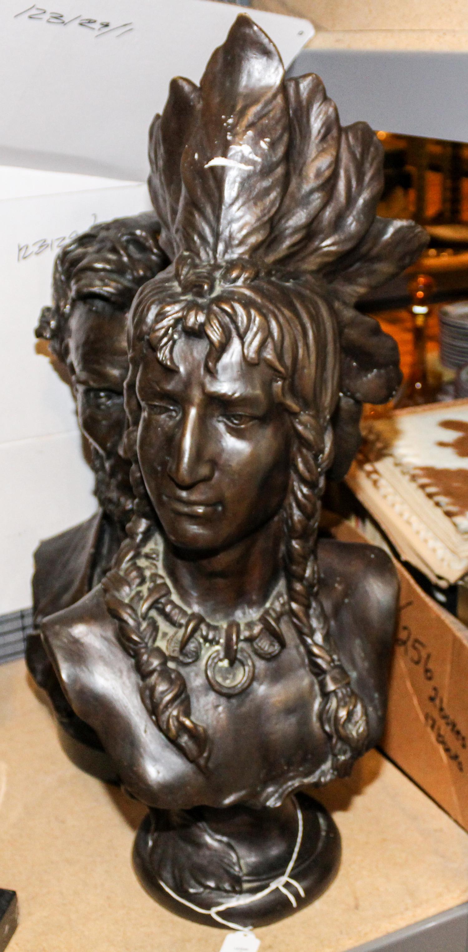A Bronze Bust Height 27 1/2 inches. — 20TH CENTURY