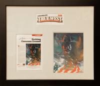 Red State, Blue State Cowboy #9, together with a signed page from the January 2021 issue of True West magazine in which the art appeared