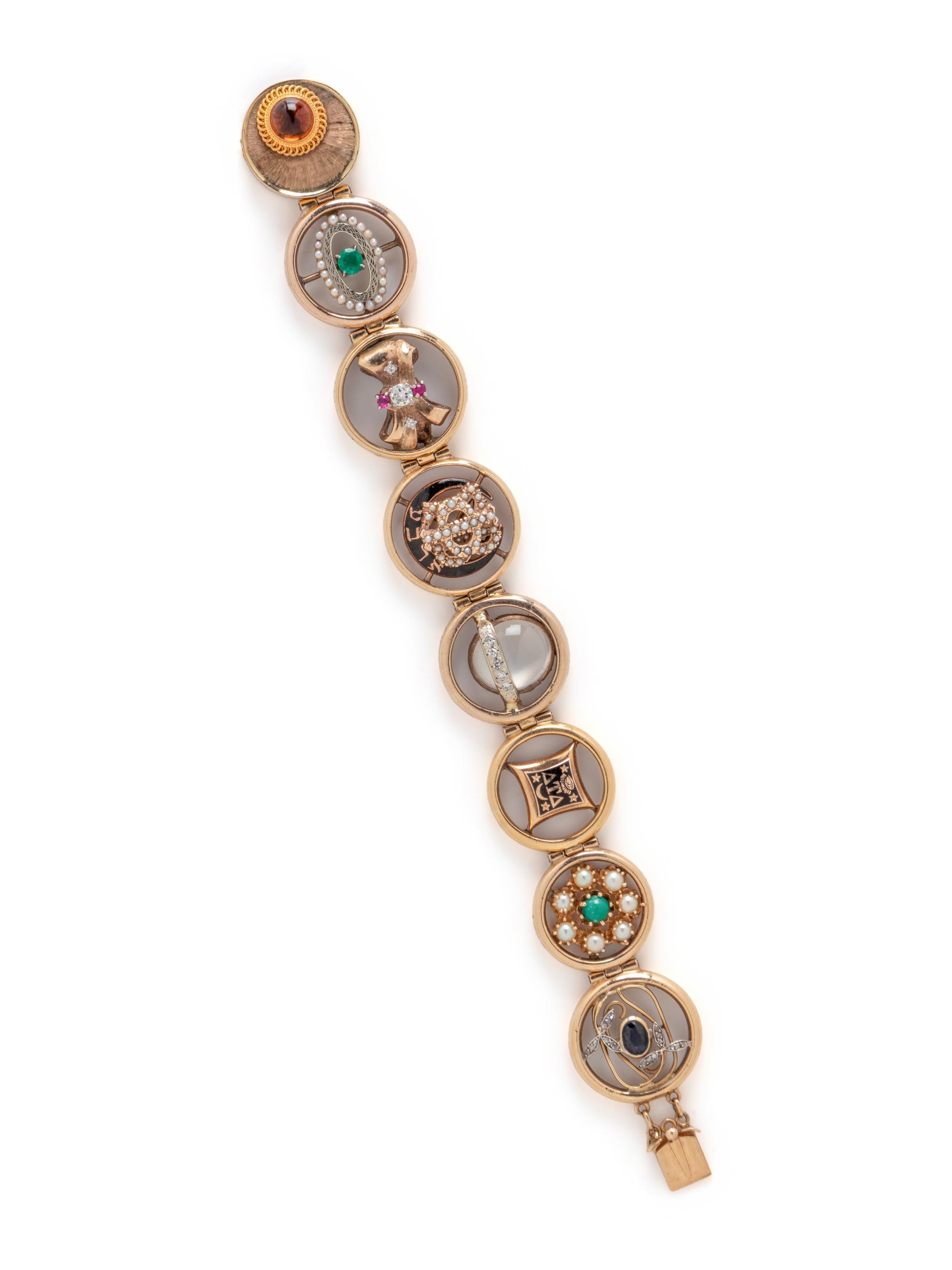 YELLOW GOLD MULTIGEM BRACELET