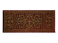 A Continental Gold Thread Embroidered Red Velvet Cloth