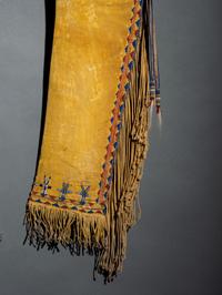 Kiowa Beaded Hide Leggings, with Dragonflies