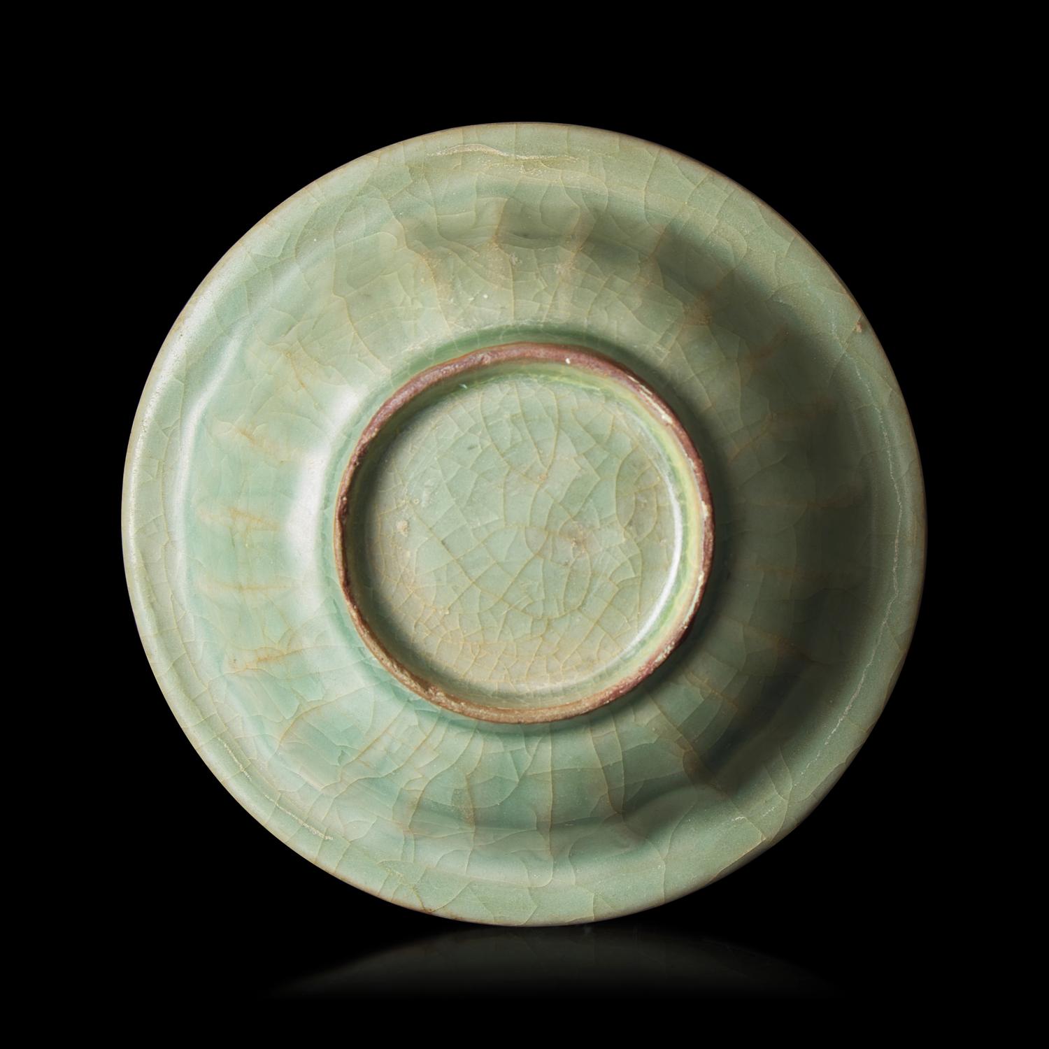 A Chinese Longquan Celadon 'Twin-Fish' Bowl, Southern Song Dynasty 南宋 龍泉雙魚洗