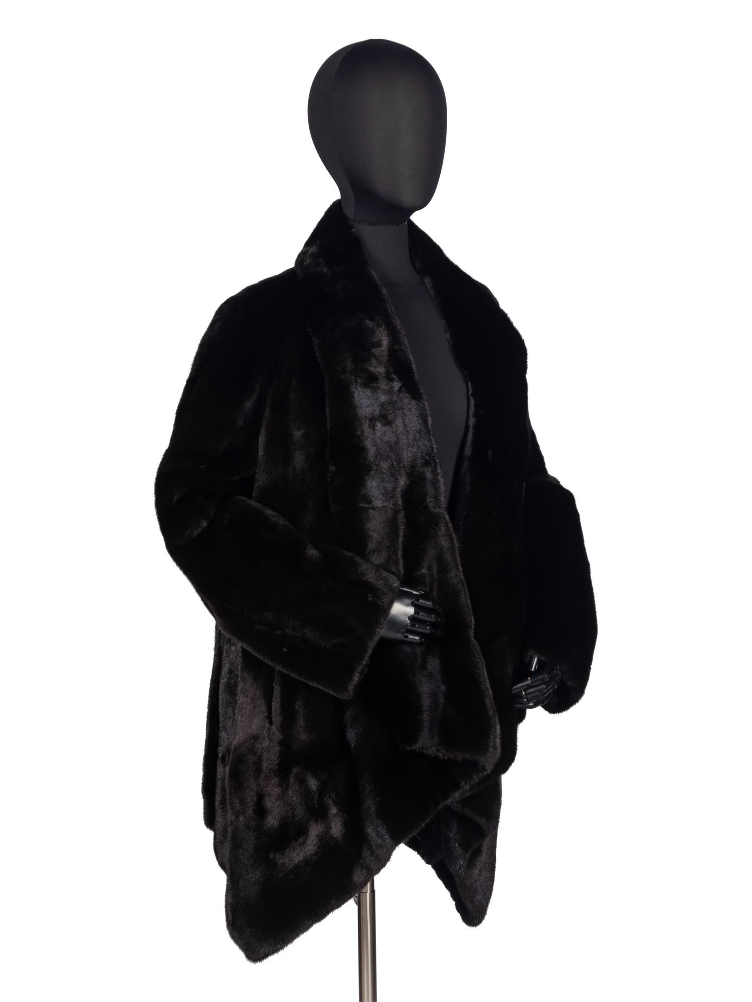Michael Kors Ranch Mink Draped Coat