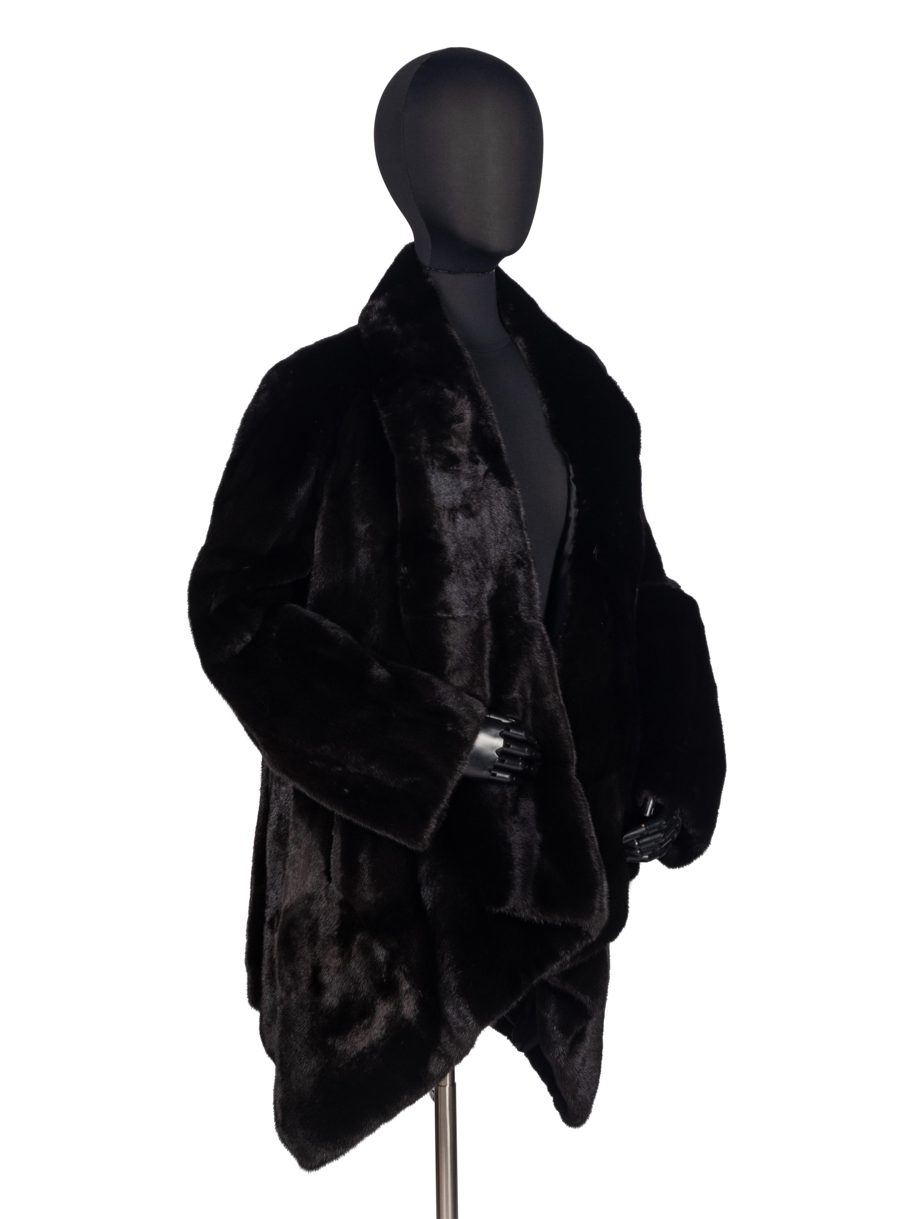 Michael Kors Ranch Mink Draped Coat