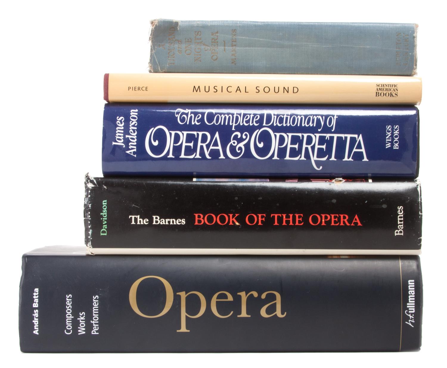 A Collection of Five Opera Reference Books