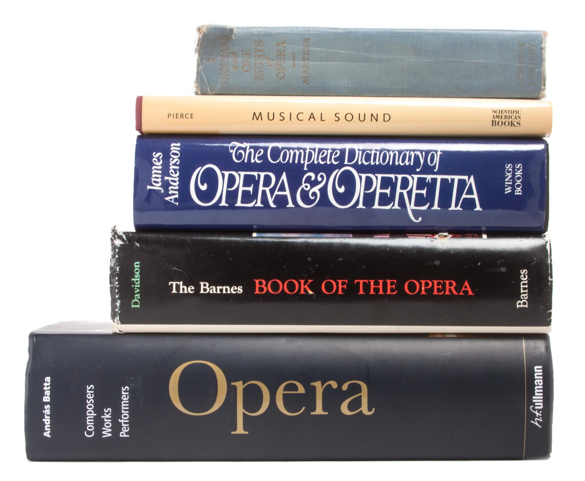 A Collection of Five Opera Reference Books