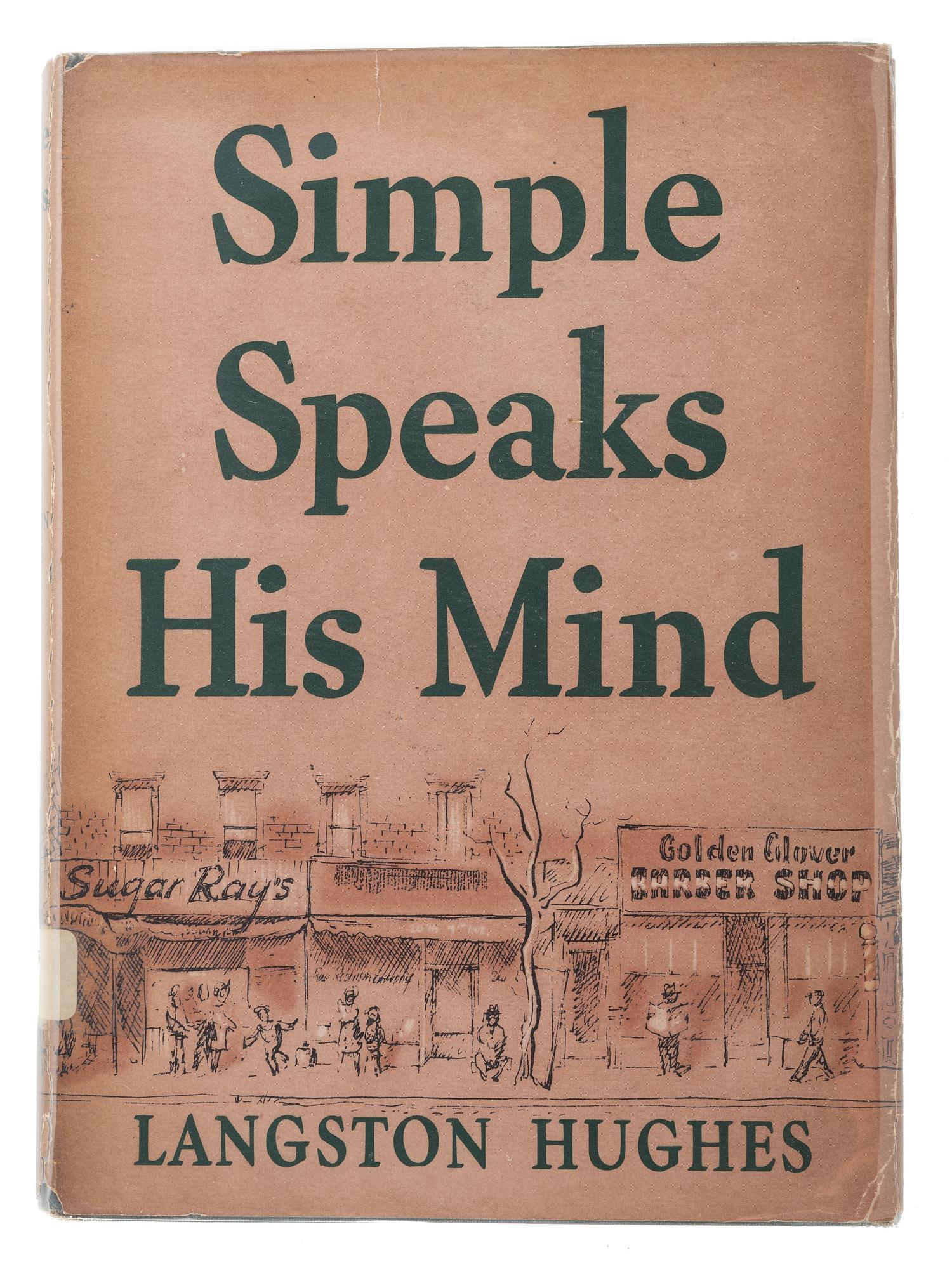 HUGHES, Langston (1901-1967). Simple Speaks His Mind. [New York]: Simon & Schuster, 1950.