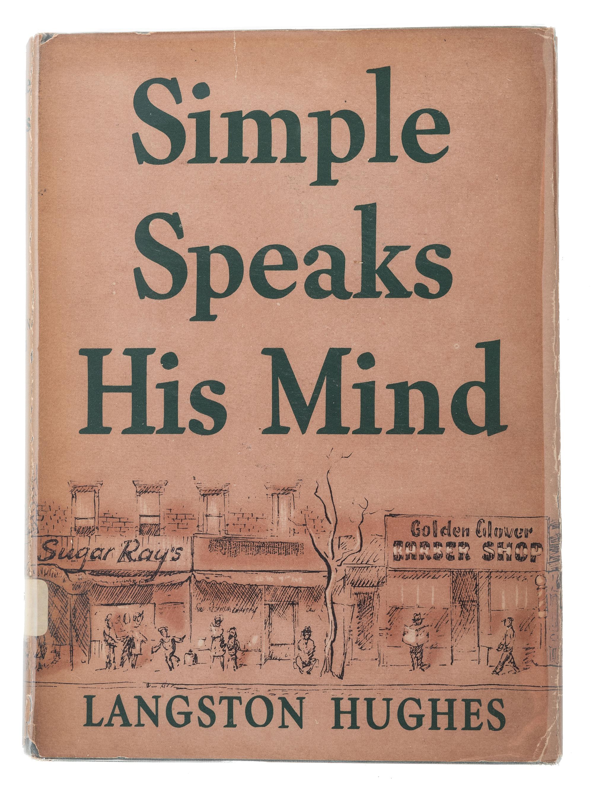 HUGHES, Langston (1901-1967). Simple Speaks His Mind. [New York]: Simon & Schuster, 1950.