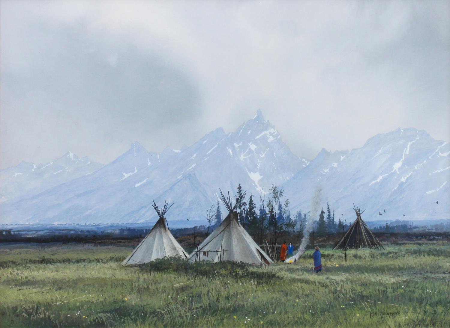 Ken Longmore, (American, 20th Century), Spring Rains- Tetons, 1983