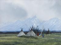 Ken Longmore, (American, 20th Century), Spring Rains- Tetons, 1983