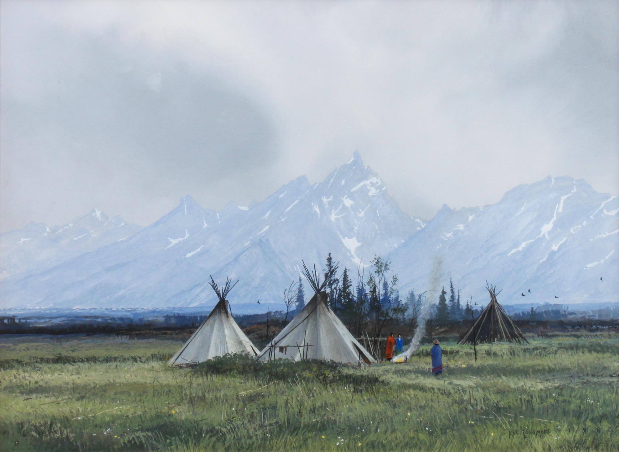 Ken Longmore, (American, 20th Century), Spring Rains- Tetons, 1983
