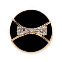 YELLOW GOLD, PLATINUM, DIAMOND AND HARDSTONE CONVERTIBLE BROOCH