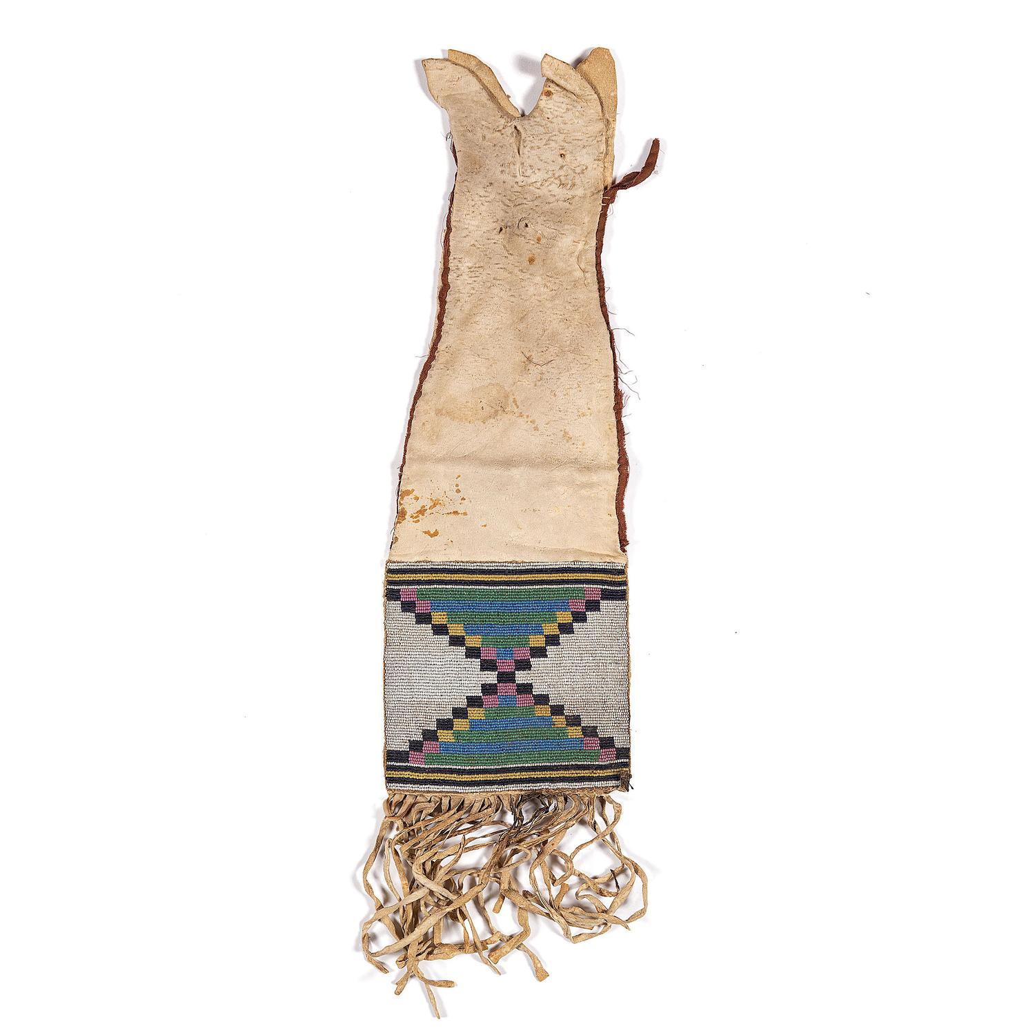 Blackfeet Beaded Hide Tobacco Bag