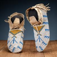 Sioux Beaded Hide Moccasins