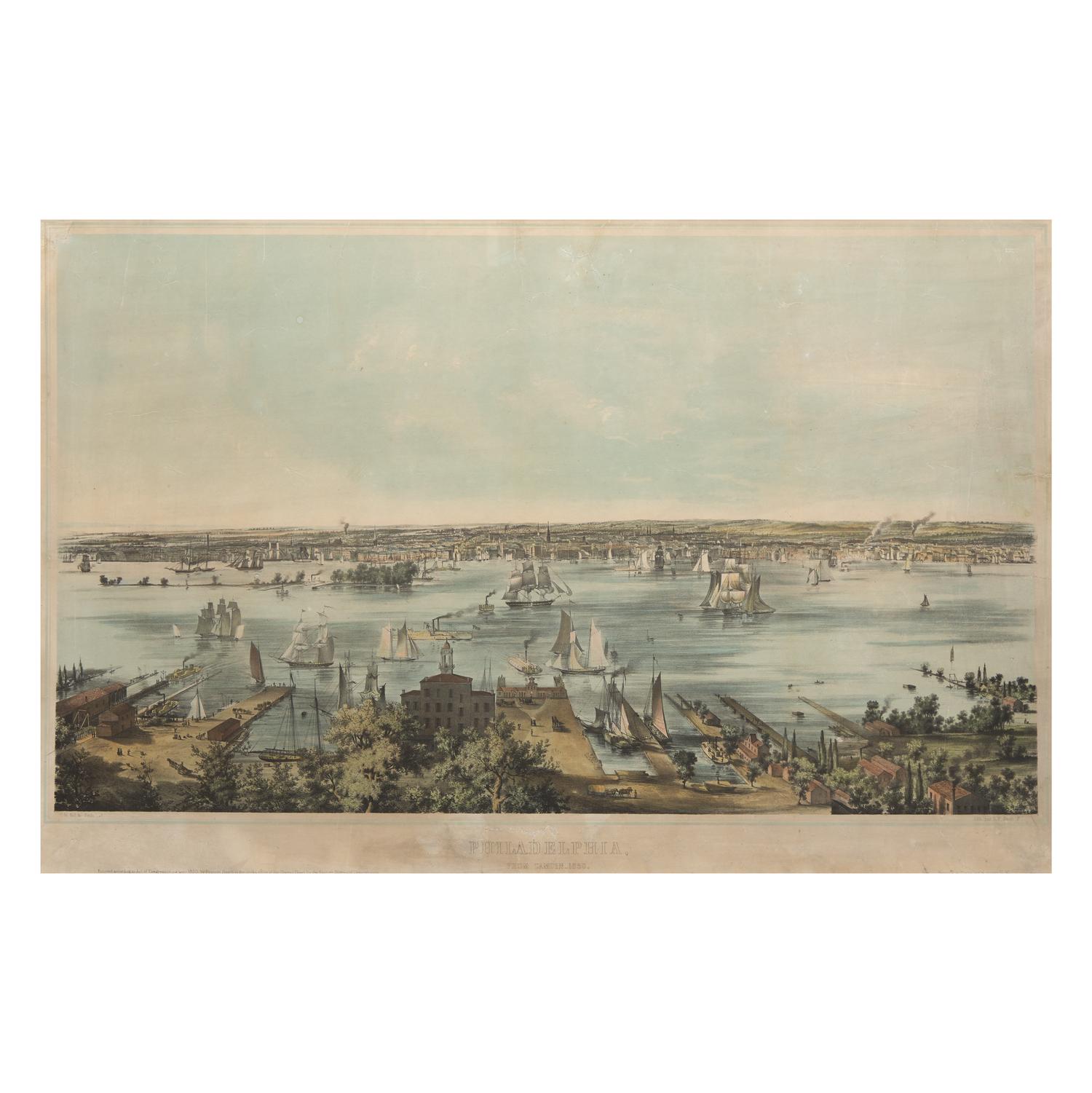 [Philadelphia] Hill, John William, and Benjamin Francis Smith. Philadelphia, From Camden 1850
