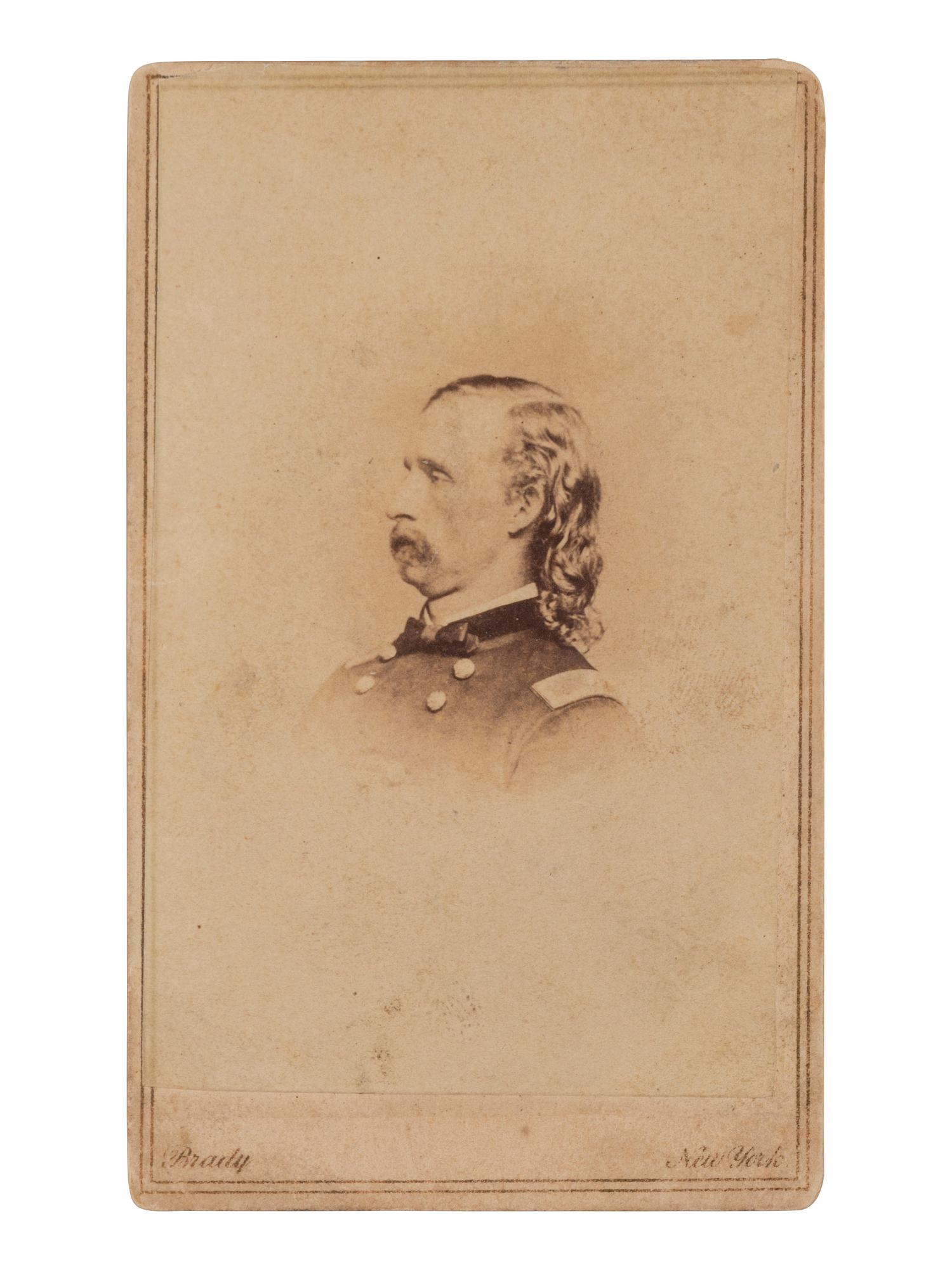 [CUSTER, George Armstrong (1839-1876)]. BRADY, Mathew, photographer. CDV of Custer as Brigadier General. New York, [8 October 1863].