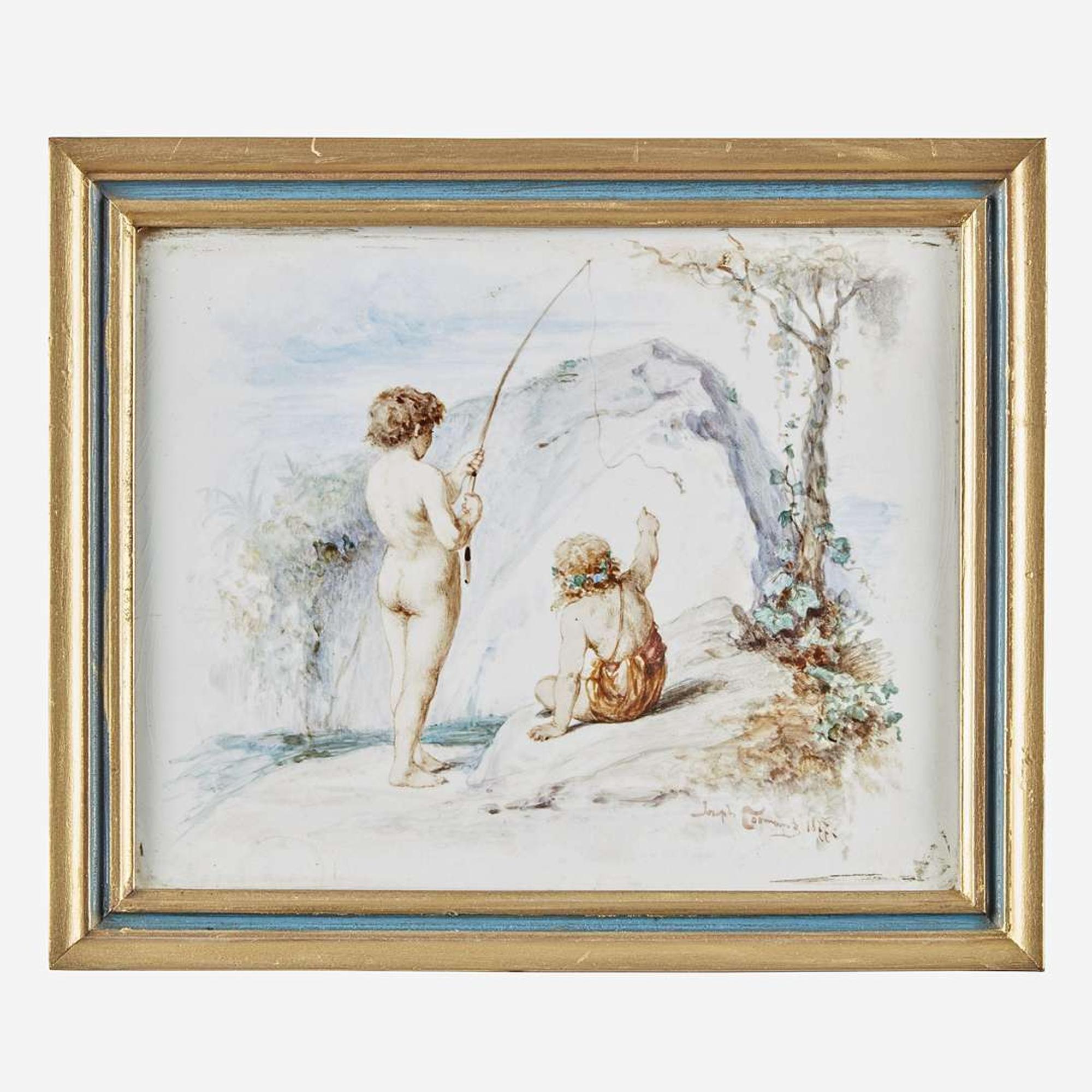 Joseph Coomans (Belgian, 1816–1889) Fishing Boys
