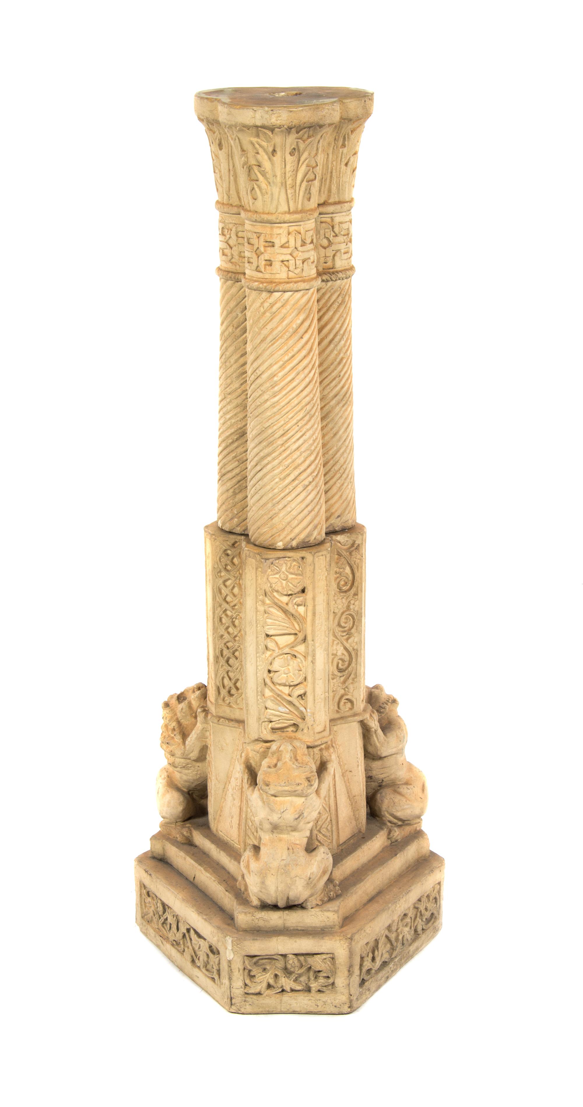 A Terracotta Table Base, Height 22 inches.