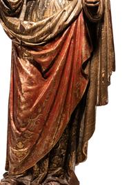 A Carved Parcel Gilt and Polychrome Decorated Figure of Santa Luzia