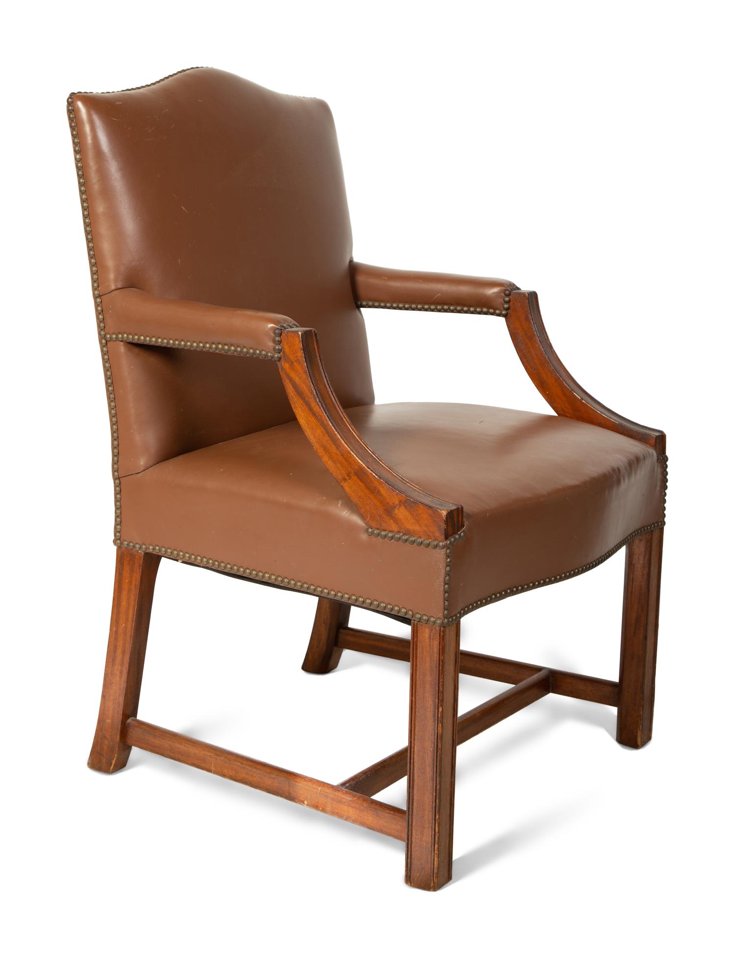 A George II Style Library Chair — 20TH CENTURY