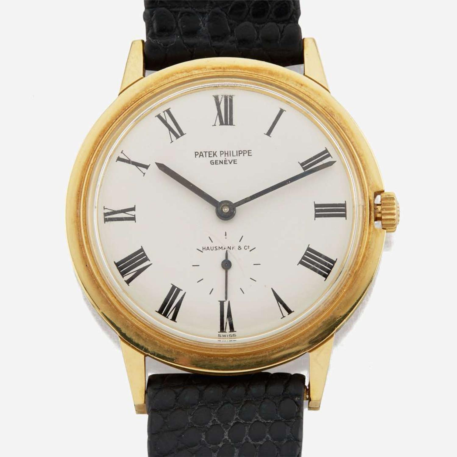 A gentlemen's self-winding gold dress watch, Patek Philippe Hausmann & Co, Ref. 3542