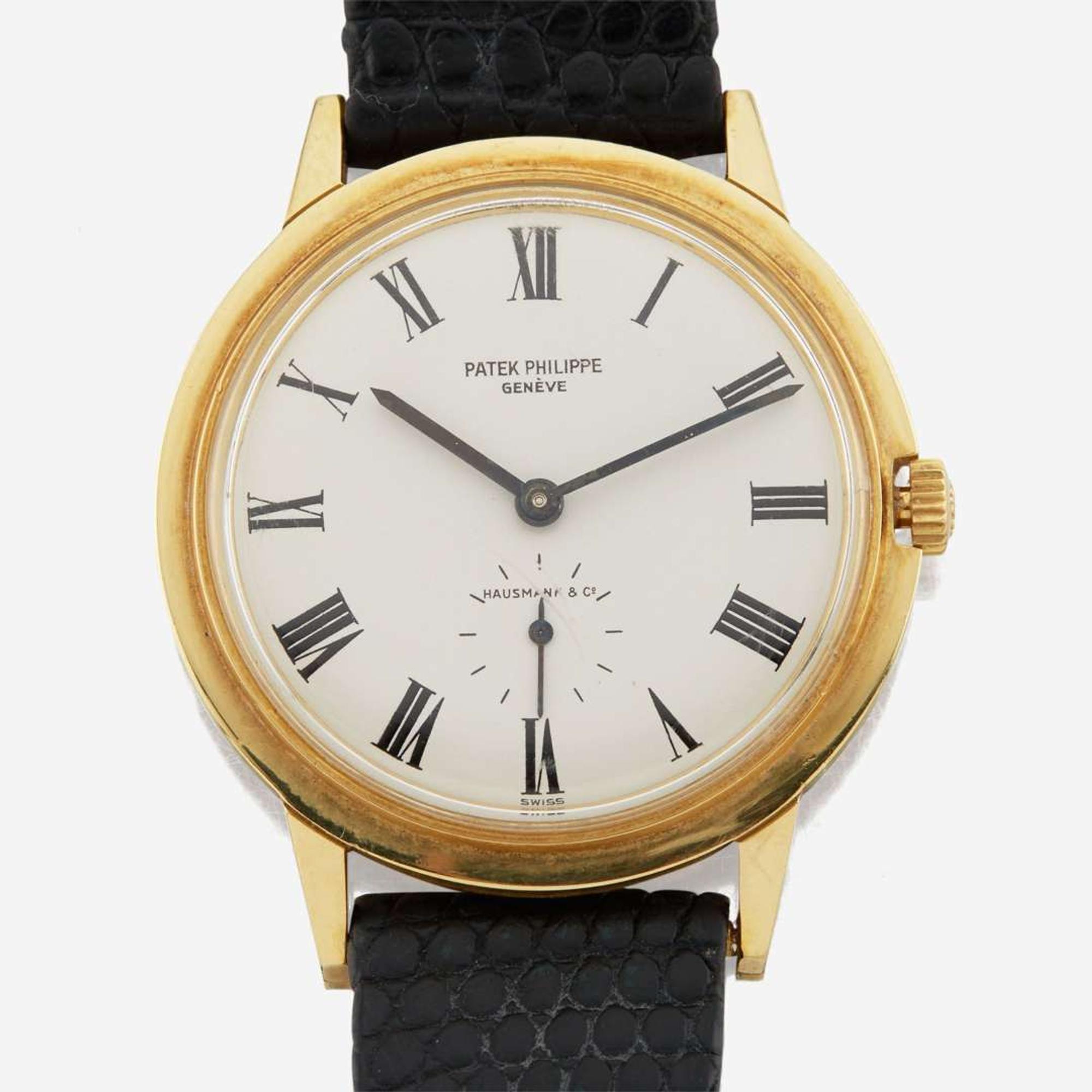 A gentlemen's self-winding gold dress watch, Patek Philippe Hausmann & Co, Ref. 3542