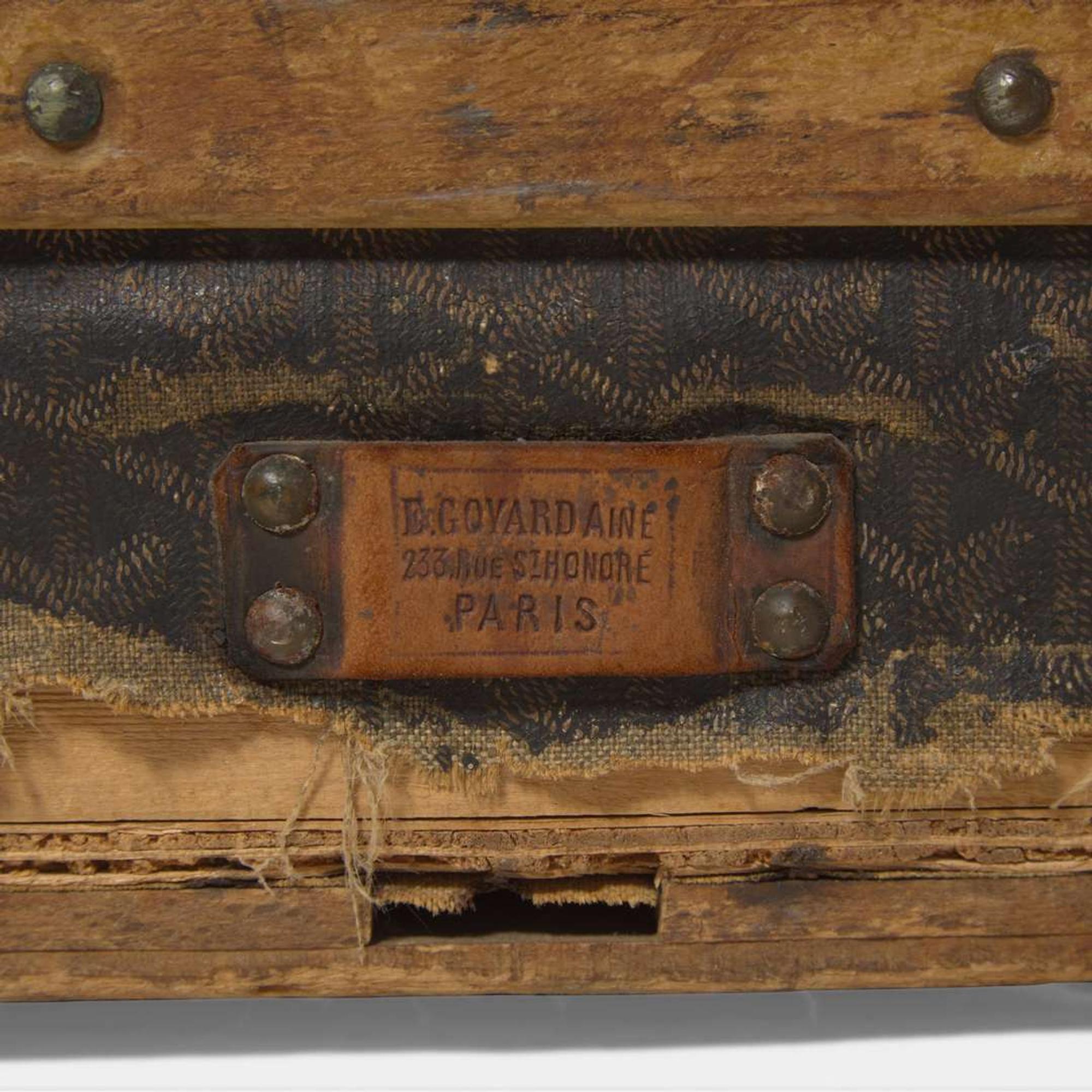 An E. Goyard Ainé Steam Trunk E. Goyard Ainé c. 1920's