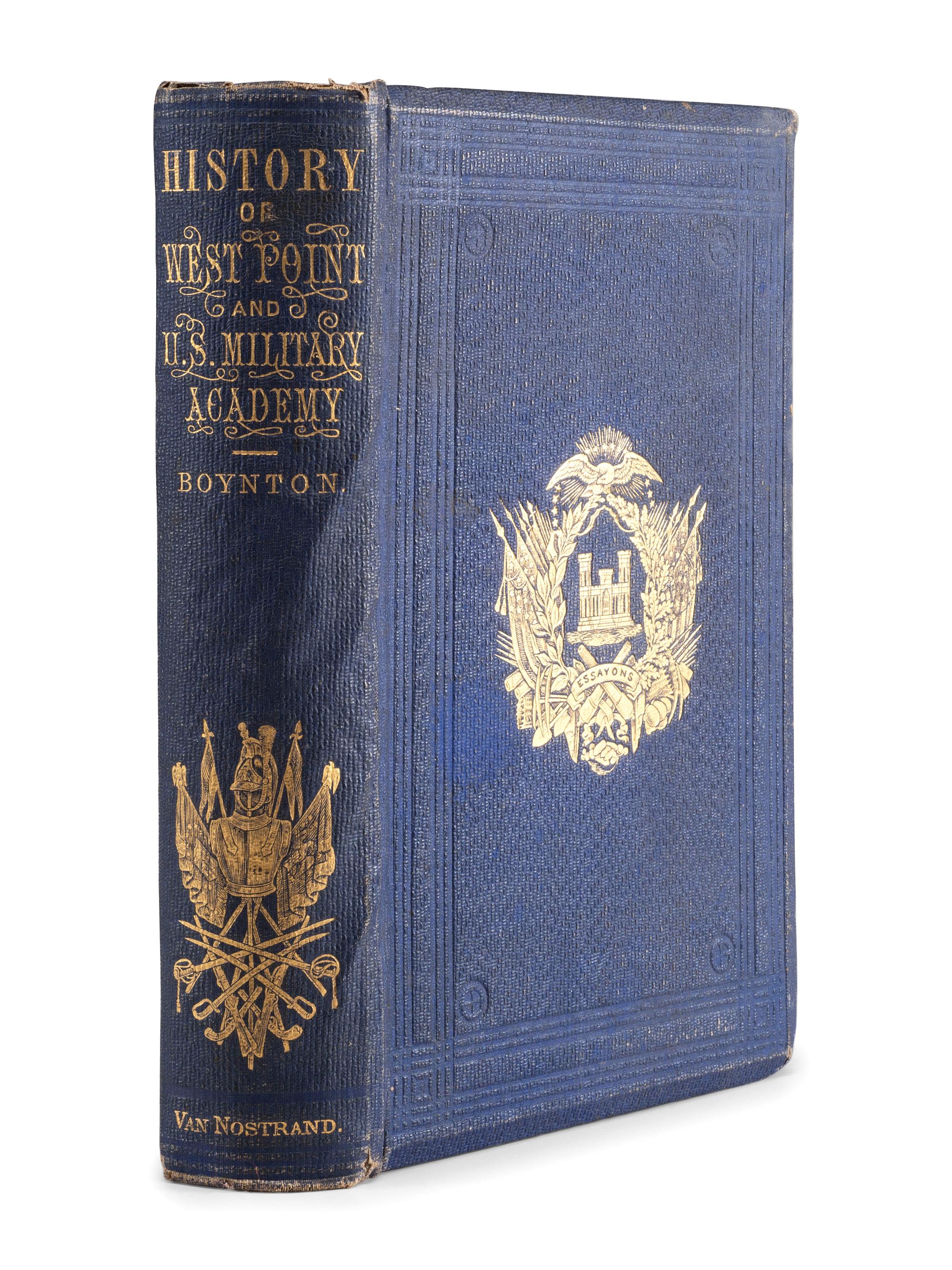 [MILITARIA]. Collection of over 75 late 19th-early 20th century medals, pinbacks, and souvenirs, with books and Civil War ephemera, including: