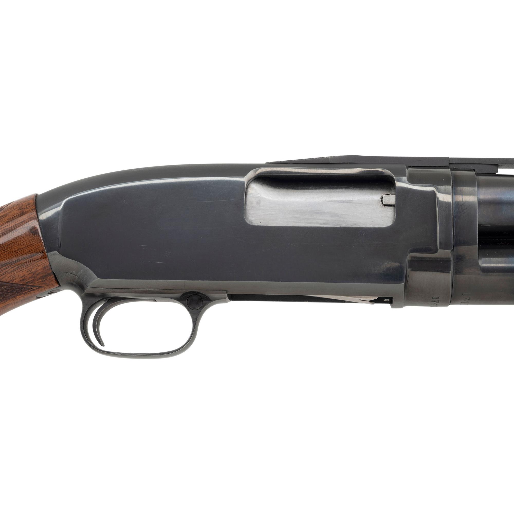**Winchester Model 12 Shotgun with Factory Rib and Upgraded Wood