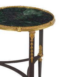 A Pair of Russian Steel and Gilt Bronze Marble-Top Guéridons