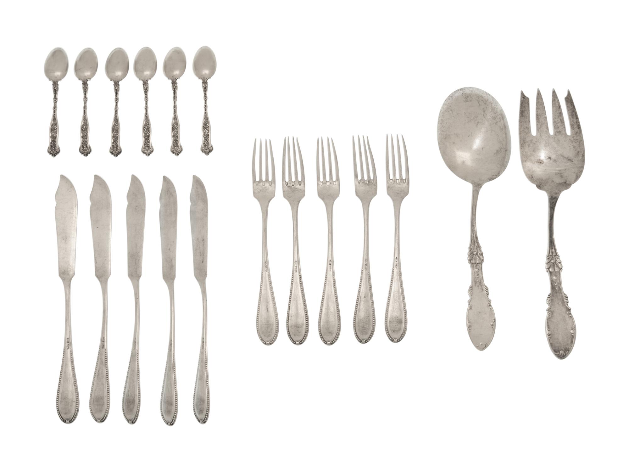 A German Silver Fish Service