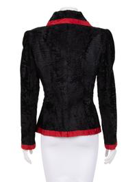 Givenchy Broadtail Fur Jacket with Red Trim, 1980-90s