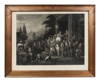 BINGHAM, George Caleb (1811-1879), after. -- John Sartain, engraver. County Election. New York, 1854.